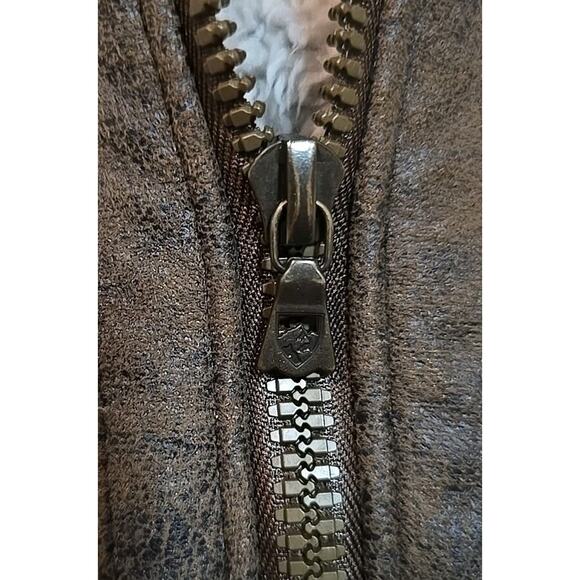 KUHL Flight Jacket Women's Sherpa Fleece Full Zip Stowaway Hood Size Small - Picture 11 of 13